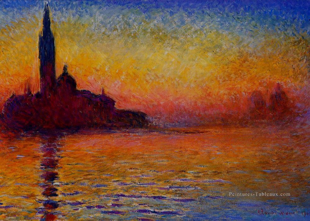 San Giorgio Maggiore au crépuscule Claude Monet Peintures à l'huile
